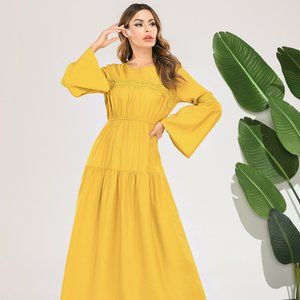 Woman Dress Lace Stitching